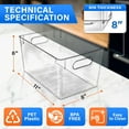 thumbnail image 2 of Stackable Refrigerator Bins - Set of 14 Large Capacity Organizers with Easy Grip   dles - Clear and Versatile for Kitchen Storage, 2 of 8