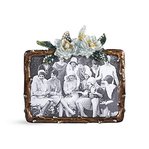 SARO LIFESTYLE Cadre Photo Floral avec Orientation Paysage 3.5" x 5" Marron