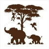 Elephants on the Wall E 5-1415 Large Silhouette Safari P.2 - Paint It Yourself