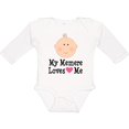 thumbnail image 3 of Inktastic Me Memere Loves Me Grandchild Girls Long Sleeve Baby Bodysuit, 3 of 5