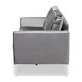 thumbnail image 4 of Baxton Studio Clara Modern and Contemporary Grey Velvet Fabric Upholstered 3-Seater Sofa, 4 of 6