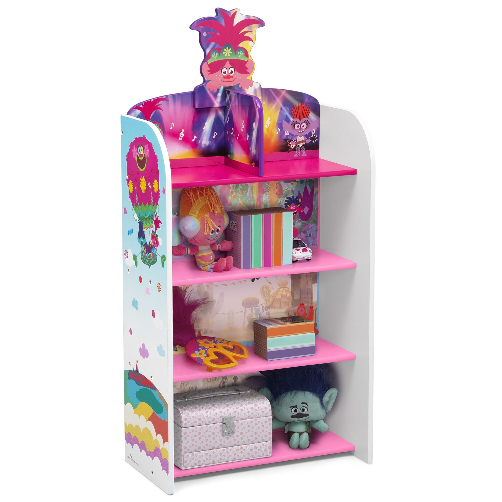 Delta Children Wooden Playhouse 4-Shelf Bookcase for Kids Frozen II 