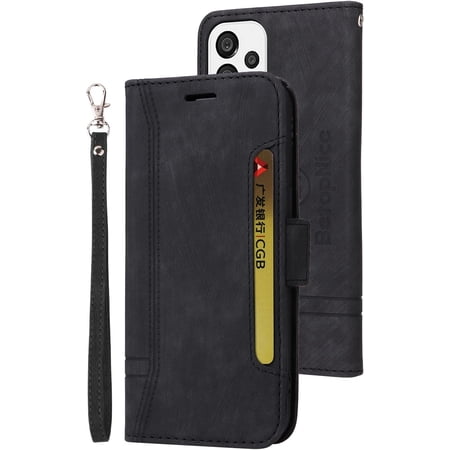 Samsung Galaxy A73 5G Wallet Case PU Leather Folio Kickstand Card Slots Cover for Galaxy A73 5G Book Folding Flip Case Protective Cover for Samsung Galaxy A73 5G Black