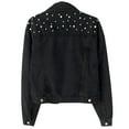 thumbnail image 2 of Women Oversized Denim Jacket Embroidered - Beading Jeans Coat, 2 of 3