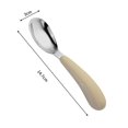 thumbnail image 3 of Cubiertas para niños con mango de silicona - Cubiertos seguros para niños - Utensilios para niños pequeños - Cucharas para bebés - Cubiertos de acero inoxidable (4 piezas), 3 of 5