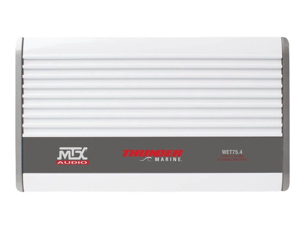 MTX WET WET75.4 Marine Amplifier, 400 W RMS, 4 Channel, Class AB