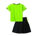 thumbnail image 2 of CHICTRY Boys Teens 2Pcs Summer Outfit Running Basketball Football Training Suit Short Sleeve T-Shirt with Shorts Set Fluorescent Green 26, 2 of 6