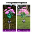 thumbnail image 6 of Solar Garden Lights - LED Silk Carnation Outdoor Patio Decoration, Weatherproof Plastic Ground Lamps Garden Stake, 26 Inch,Pink, 6 of 6