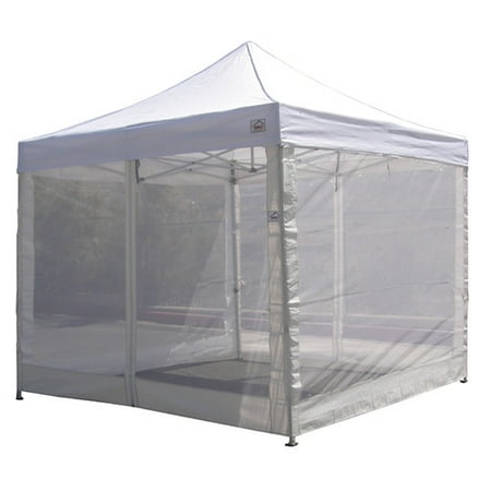 Impact Canopy Tent Walls, Mesh Screen Zippered Sidewall Panels for 10x10 Instant Pop Up Tent Gazebo, Screen Room, Walls ONLY, White