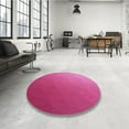 thumbnail image 4 of Ahgly Company Machine Washable Indoor Round Transitional Crimson Purple Area Rugs, 6' Round, 4 of 7