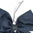 thumbnail image 3 of Northlight 7.25" Blue and Silver Double Loop Christmas Bow Decor, 3 of 3