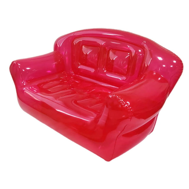 Sofá inflable, tumbona inflable, cómoda silla de playa, inflable Rojo
