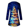 thumbnail image 4 of Levmjia Women’s Dress Long Sleeves Women's Fashion Christmas Christmas Tree Print Long Sleeve Round Neck Dress, 4 of 4