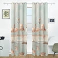 thumbnail image 2 of Flamingoes Grass Puddle Curtains Black Out 72 Inch Length Curtains for Sliding Glass Doors Bedroom Living Room 2 Pack, 2 of 6