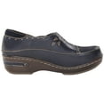thumbnail image 4 of Womens Closed-Back Hand-Painted Leather Clogs - Navy - European Size 40, 4 of 8