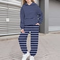 thumbnail image 2 of Nskgu Boys Girls Sweatsuit Striped Printed 2 Piece Sweatsuits for Teens Kids Sweatshirts and Jogger Sweatpants Sweat Set, 2 of 6