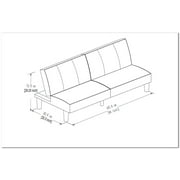 Mainstays 66 Studio Futon, Gray Linen Upholstery