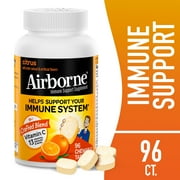 Airborne 1000mg Vitamin C Chewable Tablets, Citrus Flavor, 96 Count