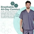 thumbnail image 7 of M&M SCRUBS Solid Men Scrub Set, Men Medical Uniforms 201 (CHARCOAL), 7 of 7