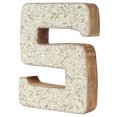 thumbnail image 1 of Decoriny Hand Beaded Decorative Letters | Handmade by Skilled Artisans, A Beautiful and Elegant Accessory to Dress up Your Table and Wall|Letter S, Gold and white, 1 of 6
