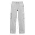 thumbnail image 5 of Sevevn Boys Cargo Pants with Drawstring Elastic Waist Casual Straight Leg Jogger Trousers with Functional Side Pockets Relaxed Fit Everyday Pants for School Play and Outdoor Activities, 5 of 7