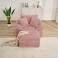 thumbnail image 4 of DEALTOPS Modular Cloud Sofa Chair with Ottoman, Corduroy Oversized Deep Seat Couch for Living Room, No Assembly, Pink, 4 of 9