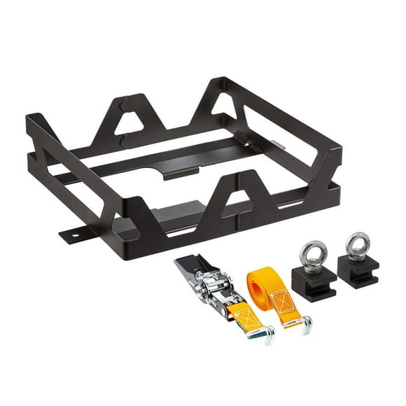 ARB Liquid Storage Container Mount 1780340 Base Rack; For Use With ARB Roof Basket; Holds Dual Jerry Gas Can Style Containers Vertically; Painted; Black; Steel