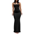 thumbnail image 1 of Vestido tipo body liso de mujer, vestido largo y ajustado para estar por casa, vestido maxi informal sin mangas para verano, 1 of 2