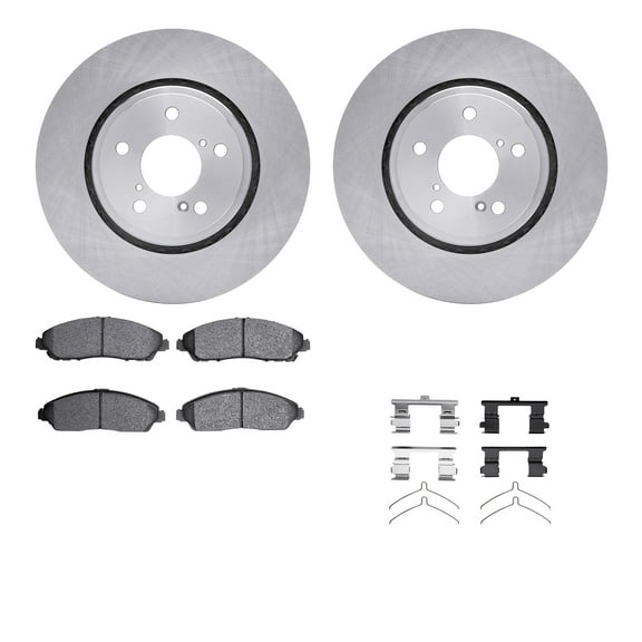 Dynamic Friction Company Front Brake Rotors with 5000 Advanced Brake Pads includes Hardware 6512-58157