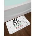 thumbnail image 2 of Eye Chart Bath Mat, Pattern of Vertical E Motifs and Numbers on a Sign Post, Plush Bathroom Decor Mat with Non Slip Backing, 29.5" X 17.5", Green Dark Coral, by Ambesonne, 2 of 2