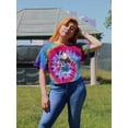 thumbnail image 2 of Girl T Shirt Art Tie Dye Spiral Women -Image by Shutterstock, Female x-Large, 2 of 4