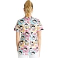 thumbnail image 3 of Tooniforms Scrubs Top For Women V-Neck Print TF737, 3 of 7
