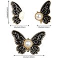 thumbnail image 2 of 8 Pcs Butterfly Jean Buttons Pins Pant Waist Tightener Detachable Pant Waist Tightener Removable Pants Clips for Waist No Sew&Tools Instant Decorative Buckle, 4 Colors-Topboutique, 2 of 8