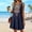*Navy, variant on ClodeEU Women's Sleeveless Embroidered A Line Mini Dress,Casual Boho Swing Dress Beige,Women's Plus L