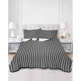 thumbnail image 3 of Geometric Grey, Twin Size Down Alternative Comforter, Lightweight Comforter Quilt Bedding Set with Pillow Shams Abstract Contemporary Minimalist Line All Seasons Bed Comforter Duvet Insert 68"x86", 3 of 7
