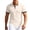 Khaki, variant on Summer Mens Color Block Knit Polo Shirts Lightweight Textured V Neck Short Sleeve Casual Top Black L