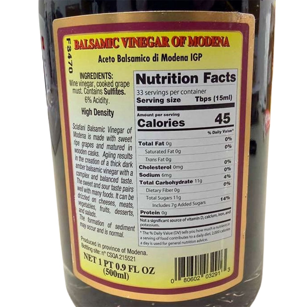 Sclafani Balsamic Vinegar of Modena 16.9 oz