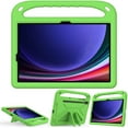 thumbnail image 3 of TECH CIRCLE Kids Case for Galaxy Tab S9 FE 5G 10.9" & Galaxy Tab S9/S8/S7 11" Tablet Case with S Pen Holder, Light Weight Shockproof Rugged Protective Handle Stand Kids Friendly EVA Foam Case,Green, 3 of 6