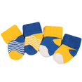 thumbnail image 2 of Lian LifeStyle Baby Toddler 4 Pairs Pack Thick Cotton Socks 12M-36MYellow Blue, 2 of 2