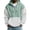 Mint Green, variant on Men's Color Block Quarter-Zip Hooded Waffle Knit Sweatshirt, Thickened Fleece Texture Pullover, Fall Spring Street Style,Army Green,L