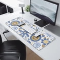 thumbnail image 2 of Long Mouse Pads for Desk,Blue and Yellow Pioneer Flower Desk Mats on Top Of Desks, Desk Mouse Pad Extra Large with 3mm Non-Slip Base and Stitched Edge for Gaming,Office,Work,Home 31.5"x11.8", 2 of 6
