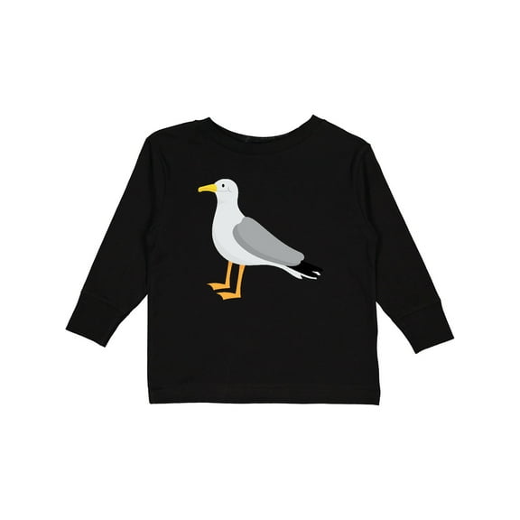 Inktastic Funny Seagull Bird Boys or Girls Long Sleeve Toddler T-Shirt