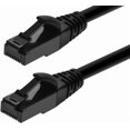 thumbnail image 1 of miduoudo-Cat6A Flexible TPE Patch Cable - 2 Feet - Black | UTP, 24AWG, 500MHz, Pure Bare Copper, Snagless RJ45, Ethernet Cable - Flex Series, 1 of 4