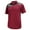 Maroon/Wood Ash, variant on Monterey Club Men's Palm Leaves Print Block Golf Polo Shirt #1696