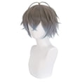 thumbnail image 2 of Peluca de cosplay corta de 30 cm gris y azul para personajes de anime, 2 of 3