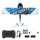 thumbnail image 1 of Avión de juguete para principiantes y adultos con luces LED, baterías duales, avión de control remoto de plástico azul, planeador RC EPP de 2,4 GHz, 1 of 8