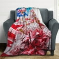thumbnail image 4 of Independence Day Of The United States Flag Flannel Throw Blanket for Gifts for Women Men Girls Boys All Seasons, 4 of 8