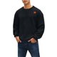 thumbnail image 1 of Ceisia Men's Relaxed Fit Long Sleeve Crew Neck Jacquard Sweatshirt with Shoulder Patch Black XL Gifts, 1 of 2