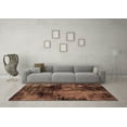 thumbnail image 3 of Ahgly Company Indoor Square Abstract Brown Modern Area Rugs, 6' Square, 3 of 4