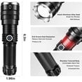 thumbnail image 5 of Torche LED Rechargeable Haute Luminosité, 4 Modes Zoom Torche, Chargement USB, Torche Étanche pour Camping Randonnée, 5 of 5